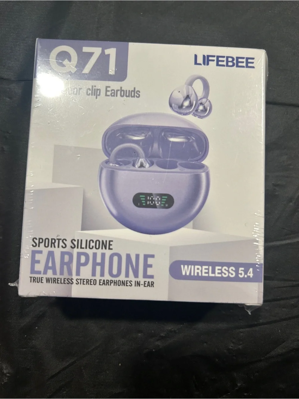 Q71 Purple Wireless Earbuds - Sports Silicone Earphones